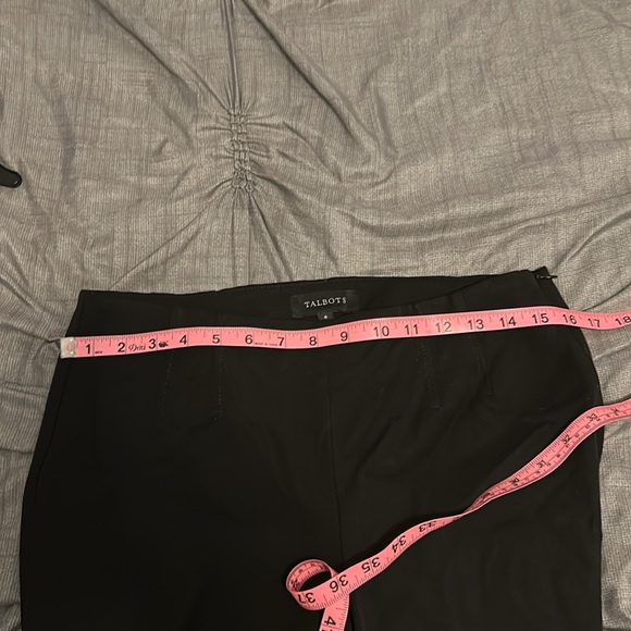 Talbot's Pants Size 6 Black Pull On Dress Slacks side zip GUC B1313 - Picture 7 of 9